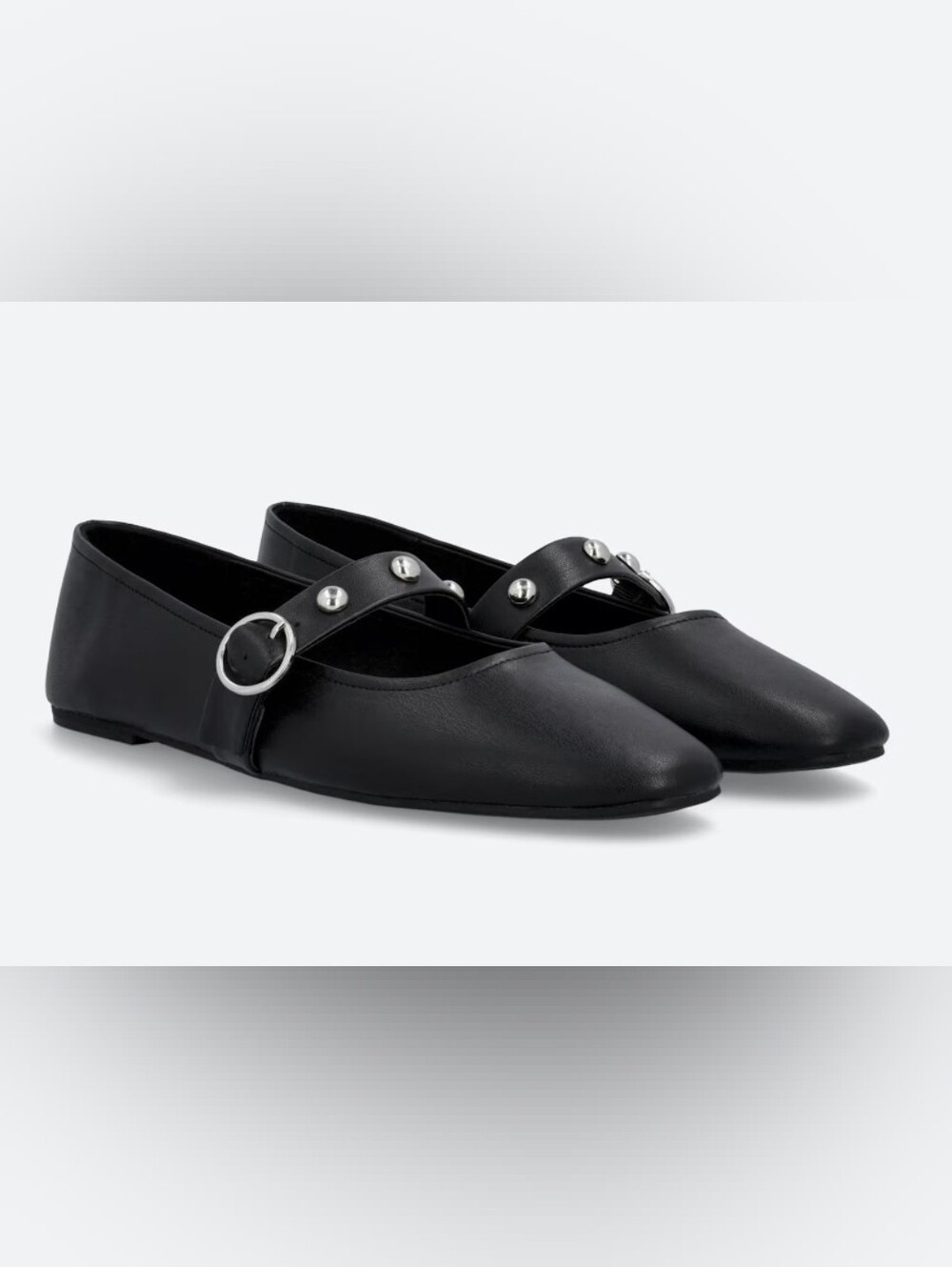 Kenneth Cole Reaction Women's Studded Maxi Maryjane Ballet Flats Sz 10 New Black
